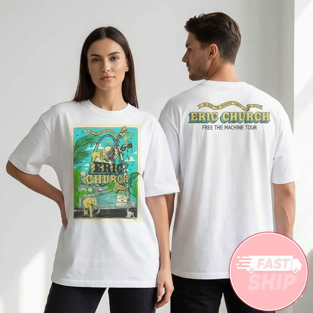 Eric Church With 49 Winchester Free The Machine Tour On Feb 21 2026 At Enterprise Center St Louis Event T-Shirt