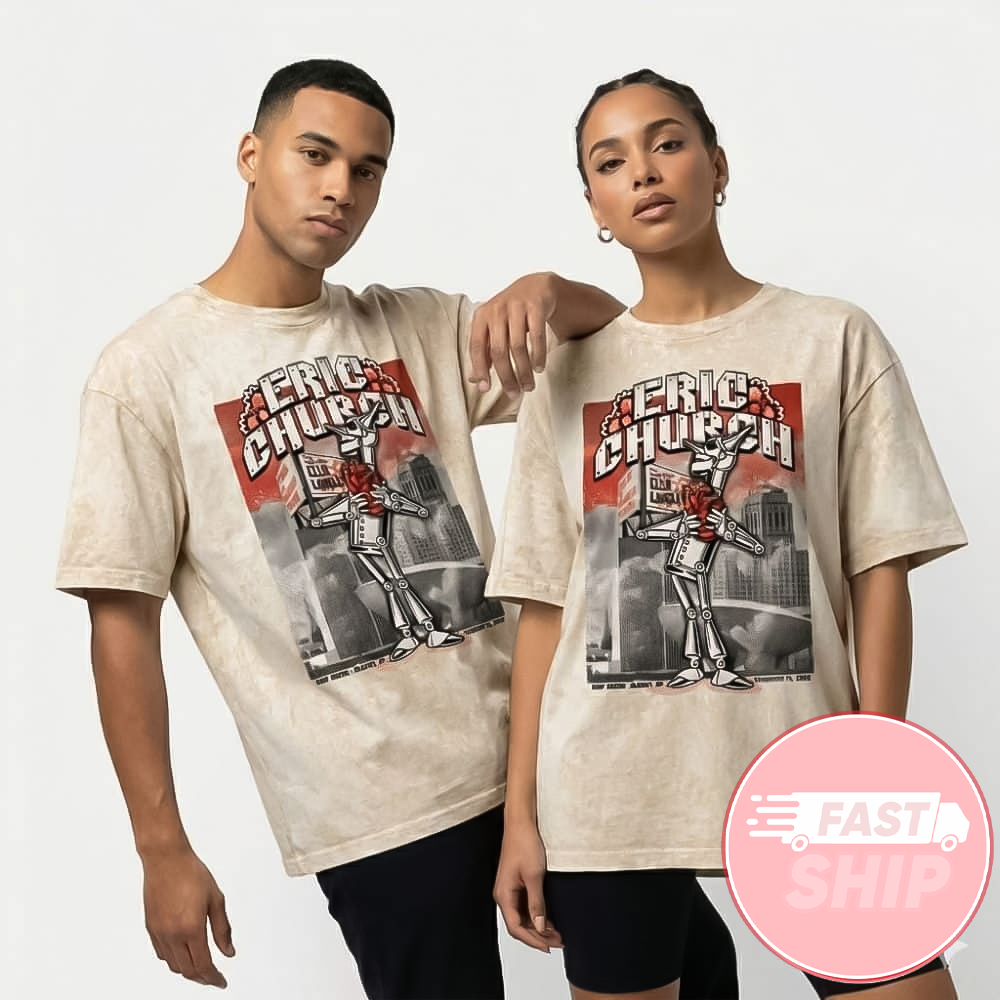 Eric Church x Ella Langley Free The Machine Tour 2026 Valentine's Day Special Single Event Poster T-Shirt