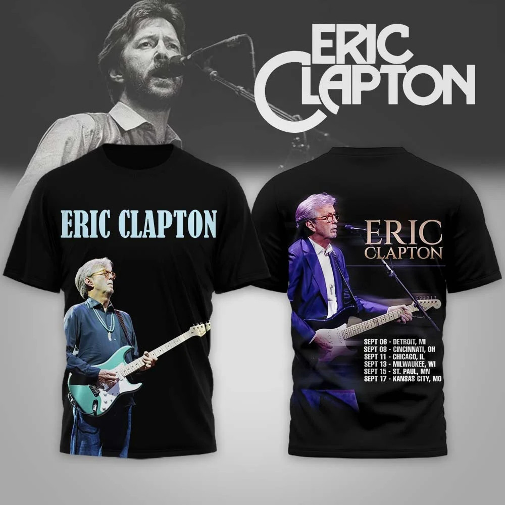 Eric Clapton 2026 North American Tour T-Shirt Eric Clapton Clothes Music Fan Gift