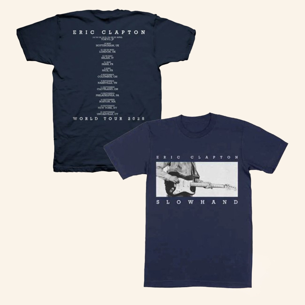 Eric Clapton Merch Slowhand 2025 Tour T-Shirt Music Gift Ideas For Guys