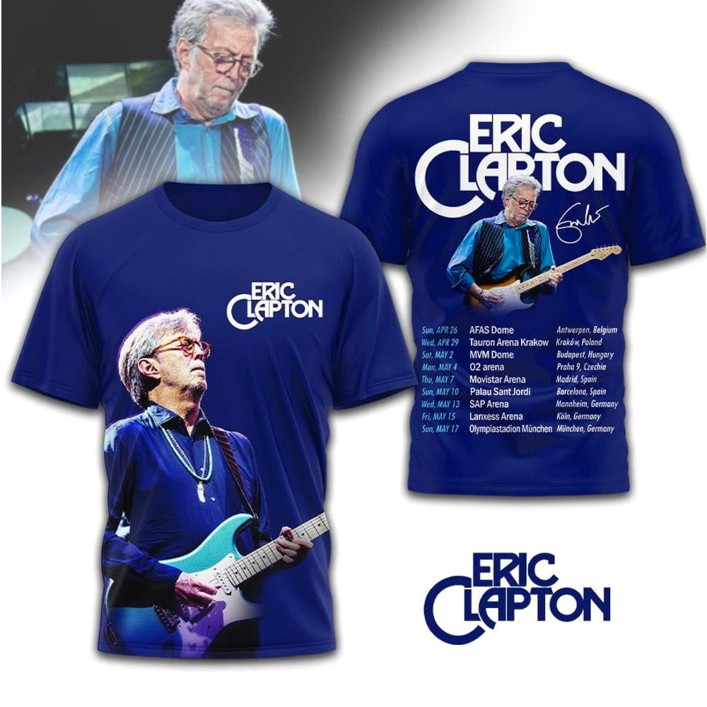 Eric Clapton Tour 2026 T-Shirt Eric Clapton Merch Birthday Gifts For Music Lovers