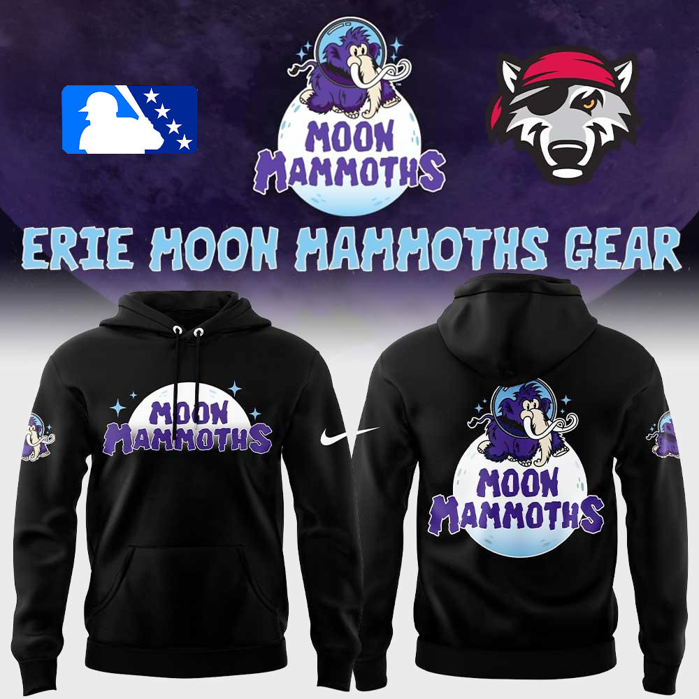 Erie Moon Mammoths Limited Edition Black Hoodie Gifts For Father