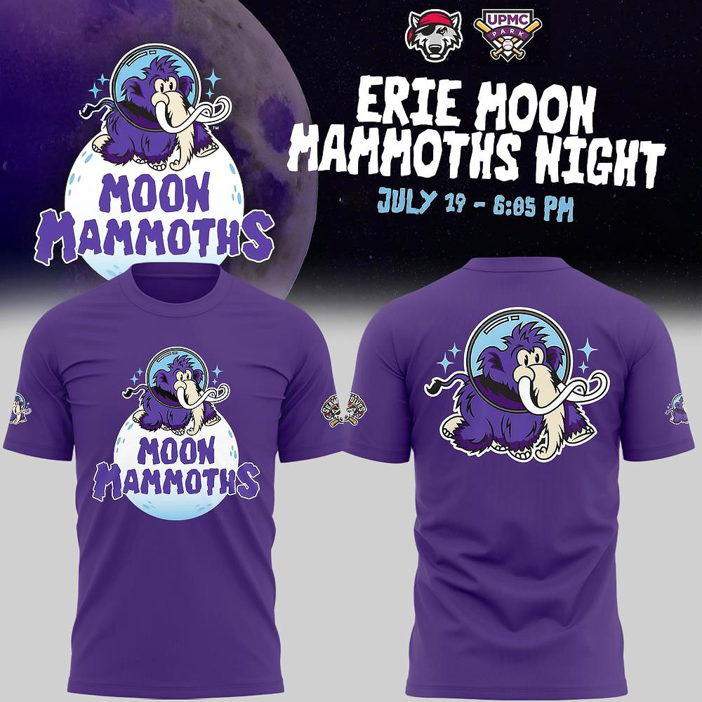 Erie SeaWolves x Erie Moon Mammoths Night Limited Edition T-Shirt Gifts For Dudes