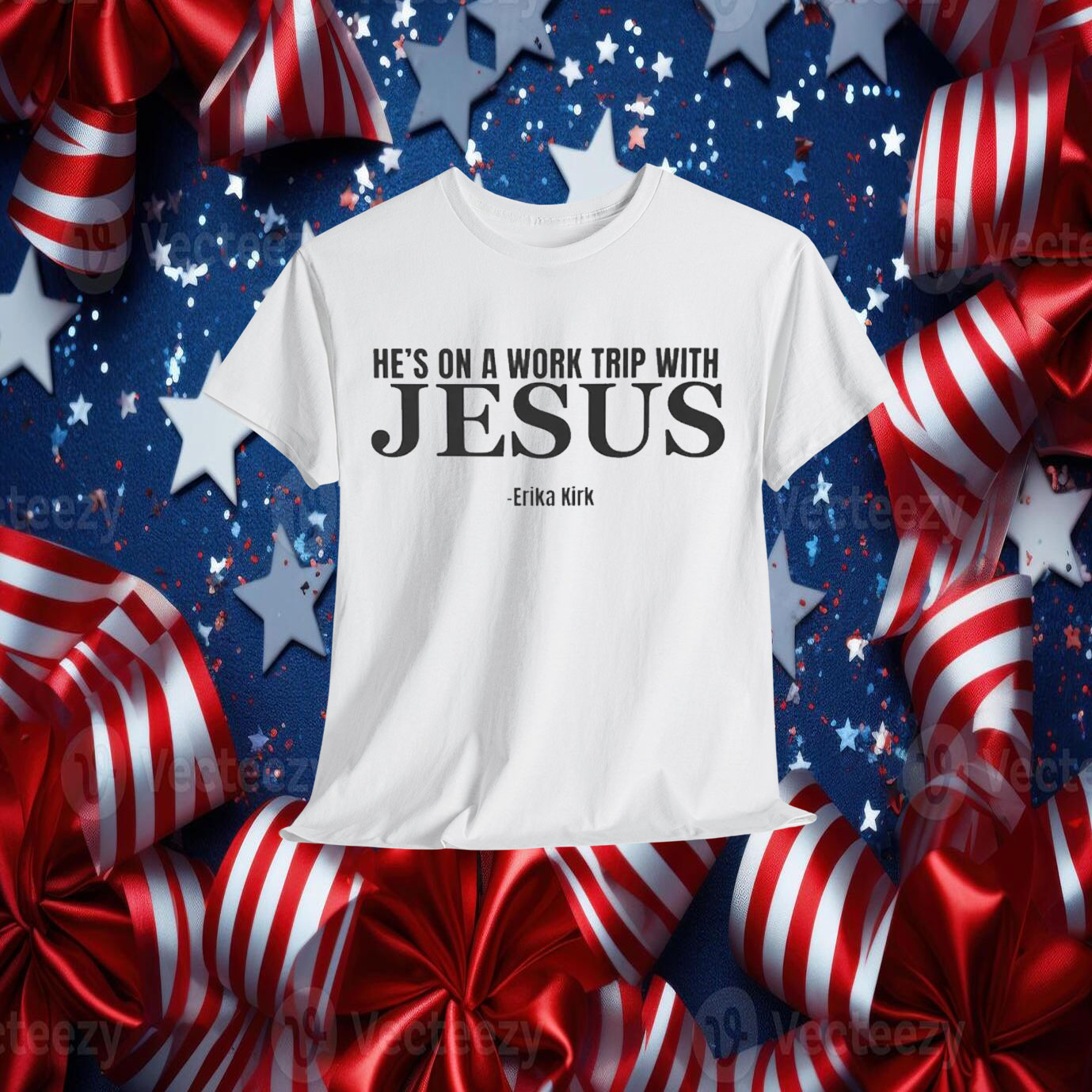 Erika Kirk Charlie Kirk He's on a Work Trip with Jesus T-Shirt