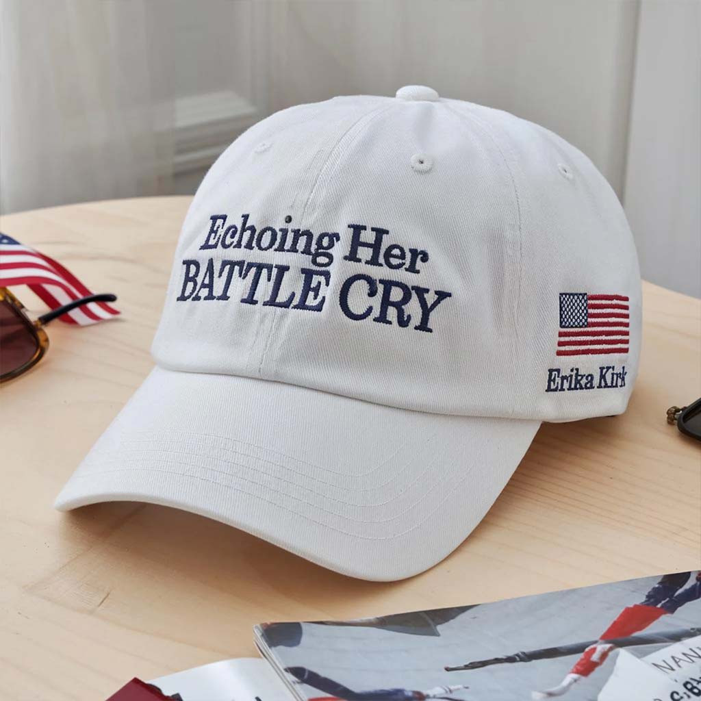 Erika Kirk Merch Echoing Her Battle Cry Embroidered Hat This Is The Turning Point Hat-1