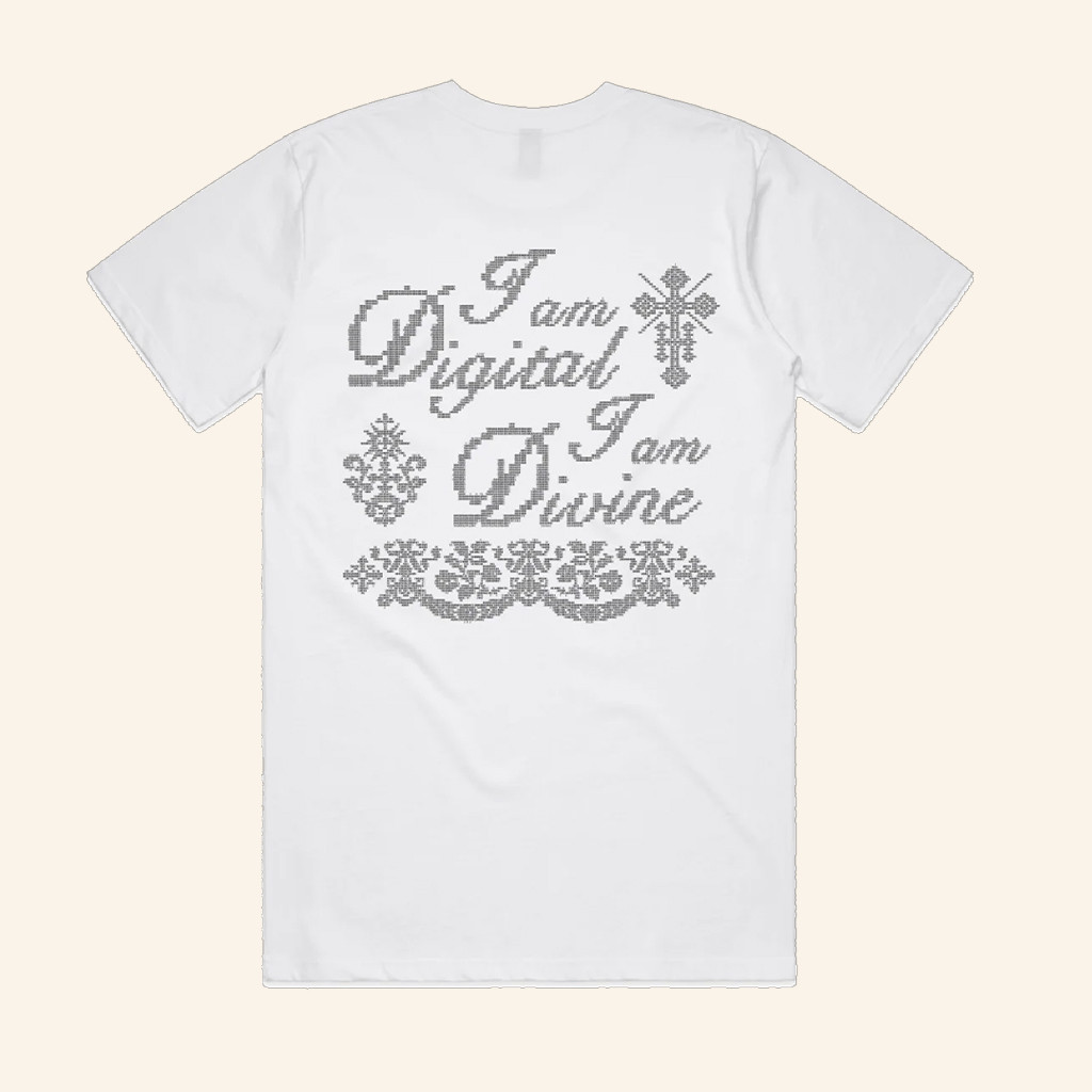 Erin Lecount Merch I Am Digital I Am Divine White T-Shirt Cool Gifts For Music Lovers
