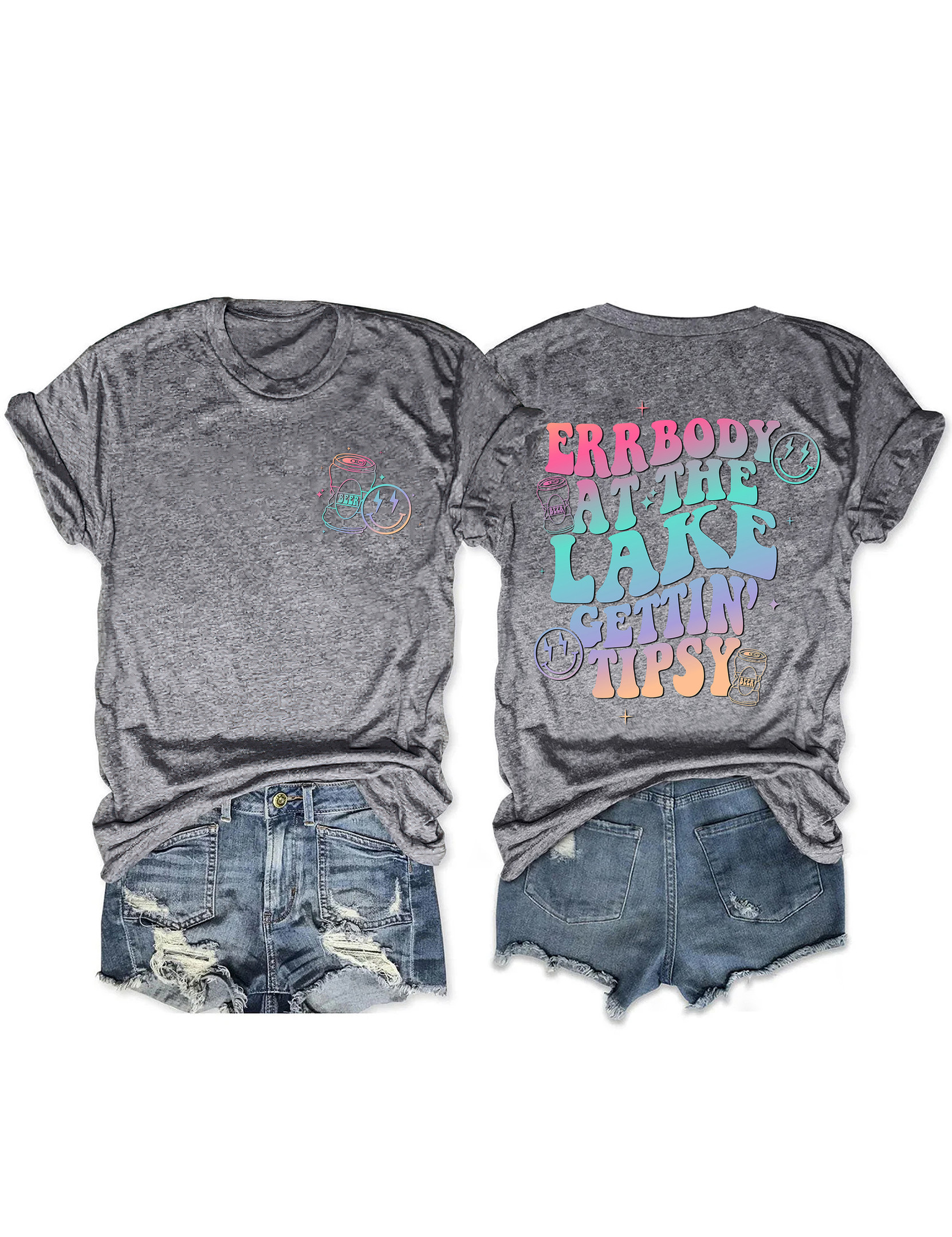 Errbody At The Lake Gettin Tipsy T-Shirt Trendy Fashion Hilarious Shirt Best Funny Gifts