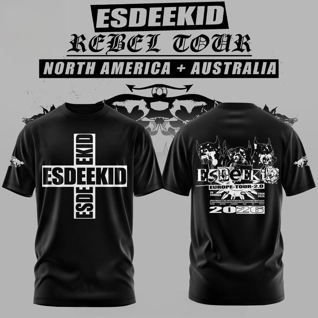 Esdeekid Merch EsDeeKid Europe Tour 2 0 2026 T-Shirt Gifts For Rapper Fans