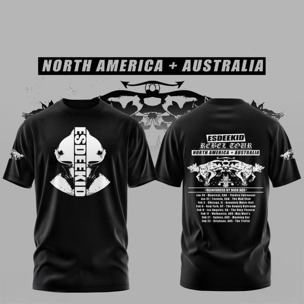 EsDeeKid Merch EsDeeKid The Rebel Tour 2026 Black Shirt Gifts For Fans EsDeeKid Merch EsDeeKid The Rebel Tour 2026 Black Shirt Gifts For Fans