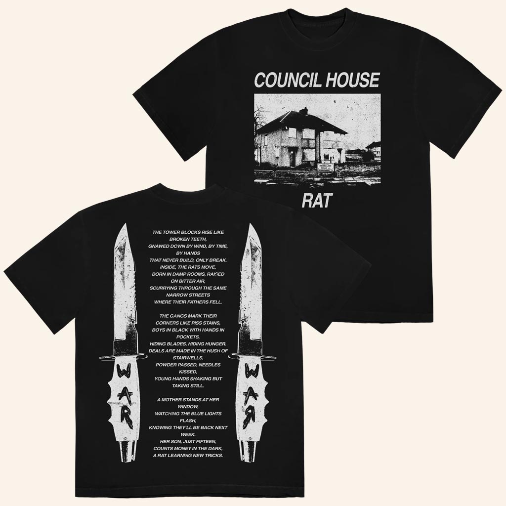 EsDeekid Merch Rebel T-Shirt Council House Rat Shirt Gifts For Rapper Fans