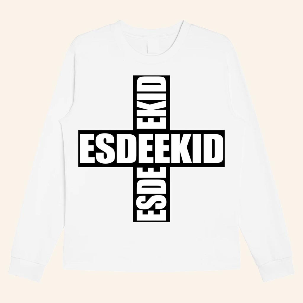 EsDeekid Merch White EsDeekid Long Sleeve T-Shirt Gifts For Rapper Fans