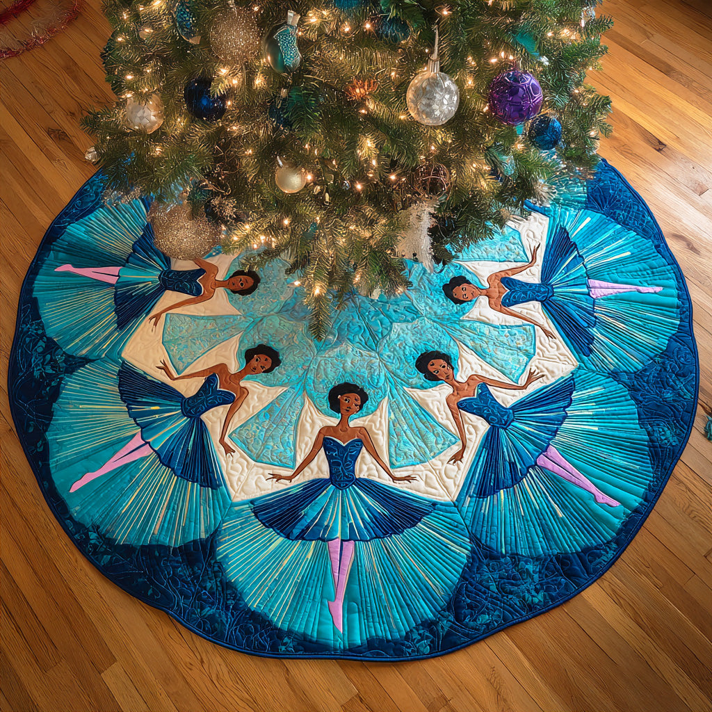 Eternal Beauty Christmas Quilted Tree Skirt Holiday Decor Christmas Presents