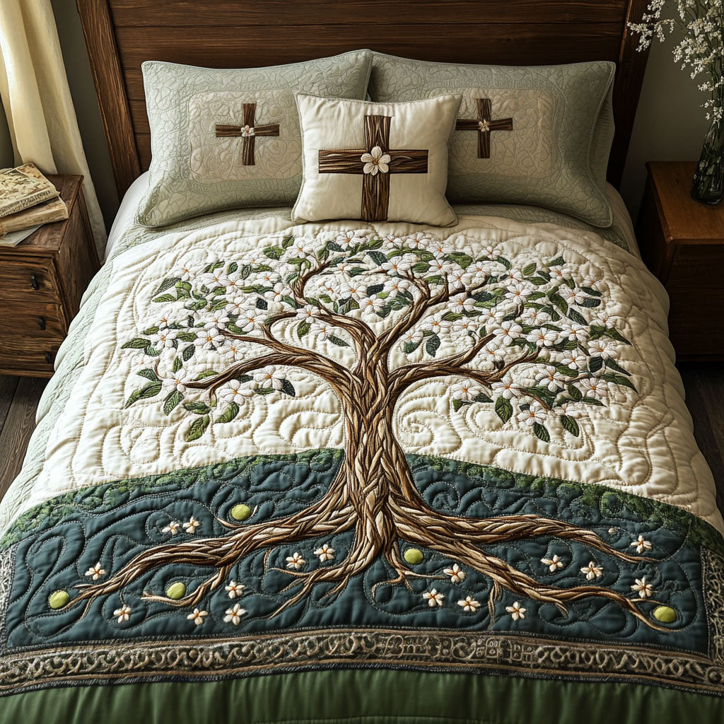 Eternal Blessing Quilted Bedding Set Best Bed Sheet Set Christian Gift Idea