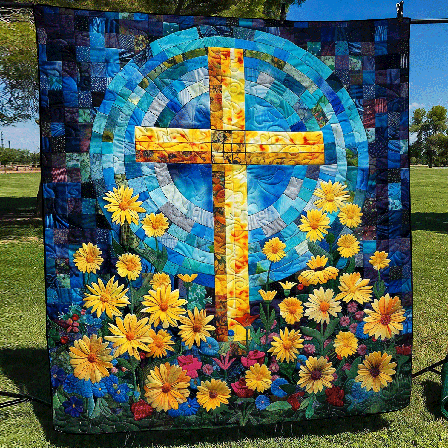 Eternal Bloom Quilted Blanket Sunflower Gifts For Friends