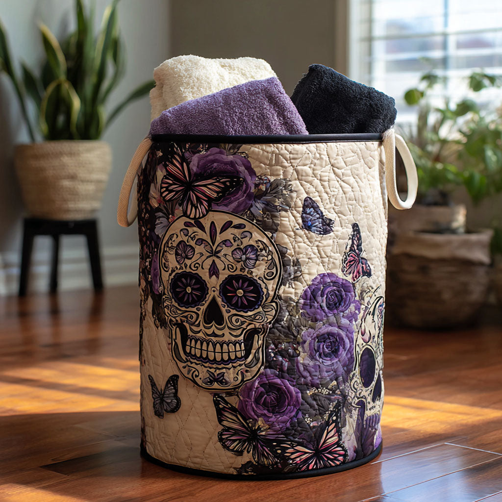 Eternal Bones Quilted Laundry Basket Ideal Gift For Mom