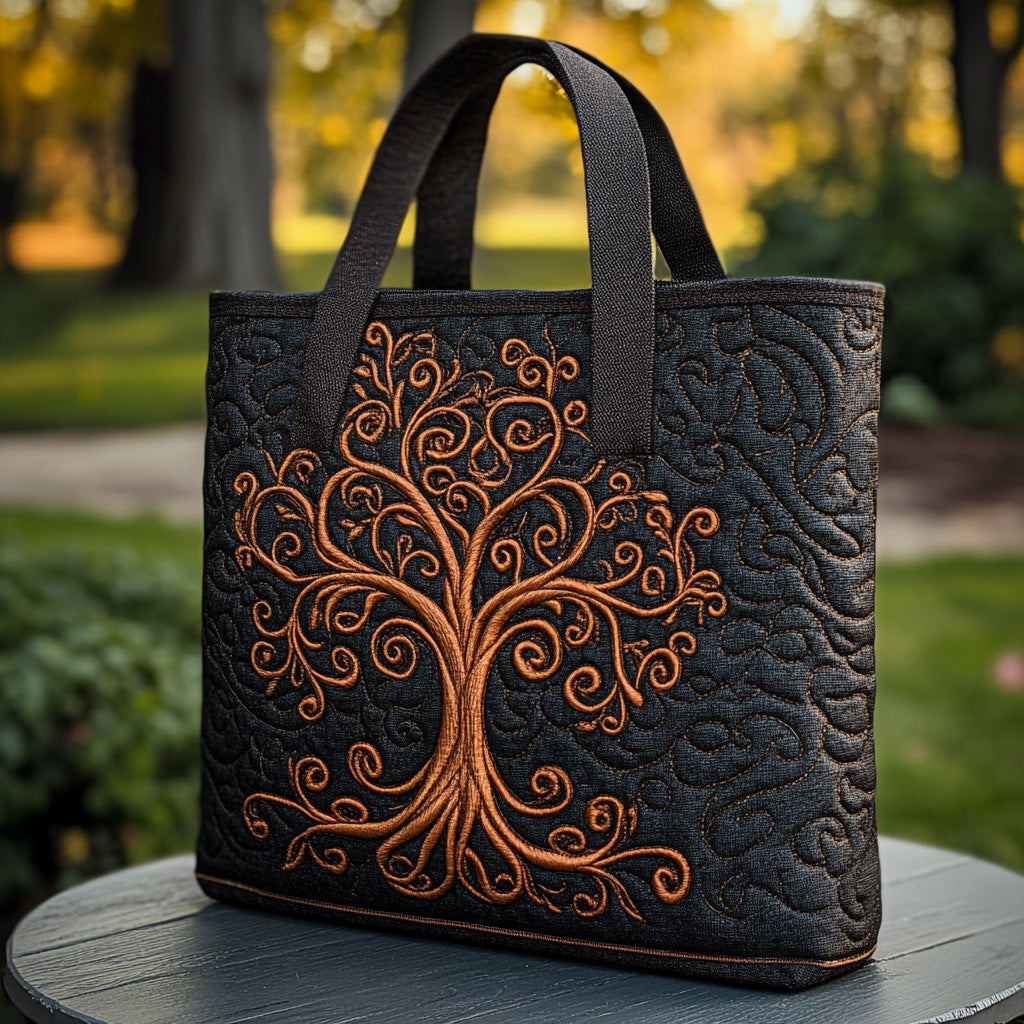 Eternal Branch Quilted Tote Bag Tree Of Life Gifts For Her