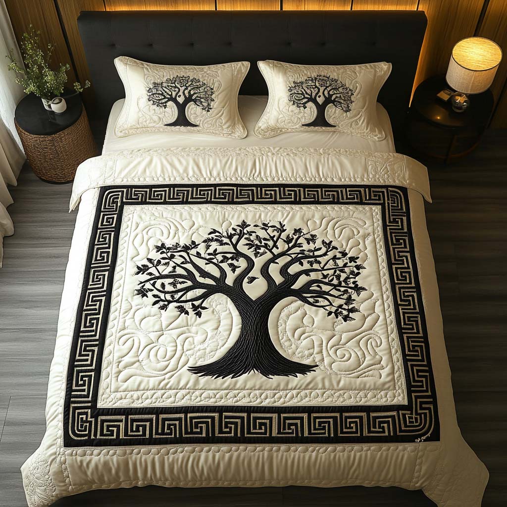 Eternal Branches Quilted Bedding Set Bed Decor Tree Of Life Gift Items