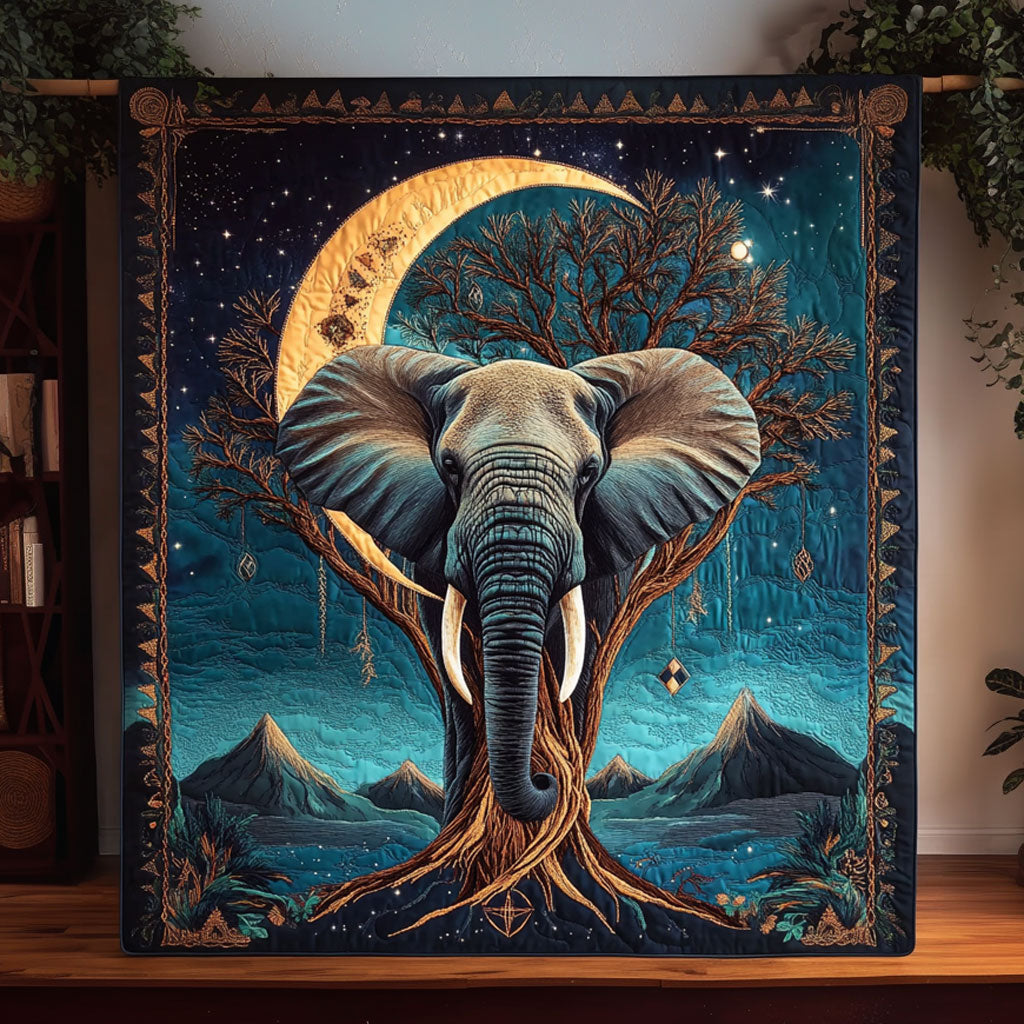 Eternal Elephant Roots Quilt Soft Quilt Blanket Gift for Comfortable Nights