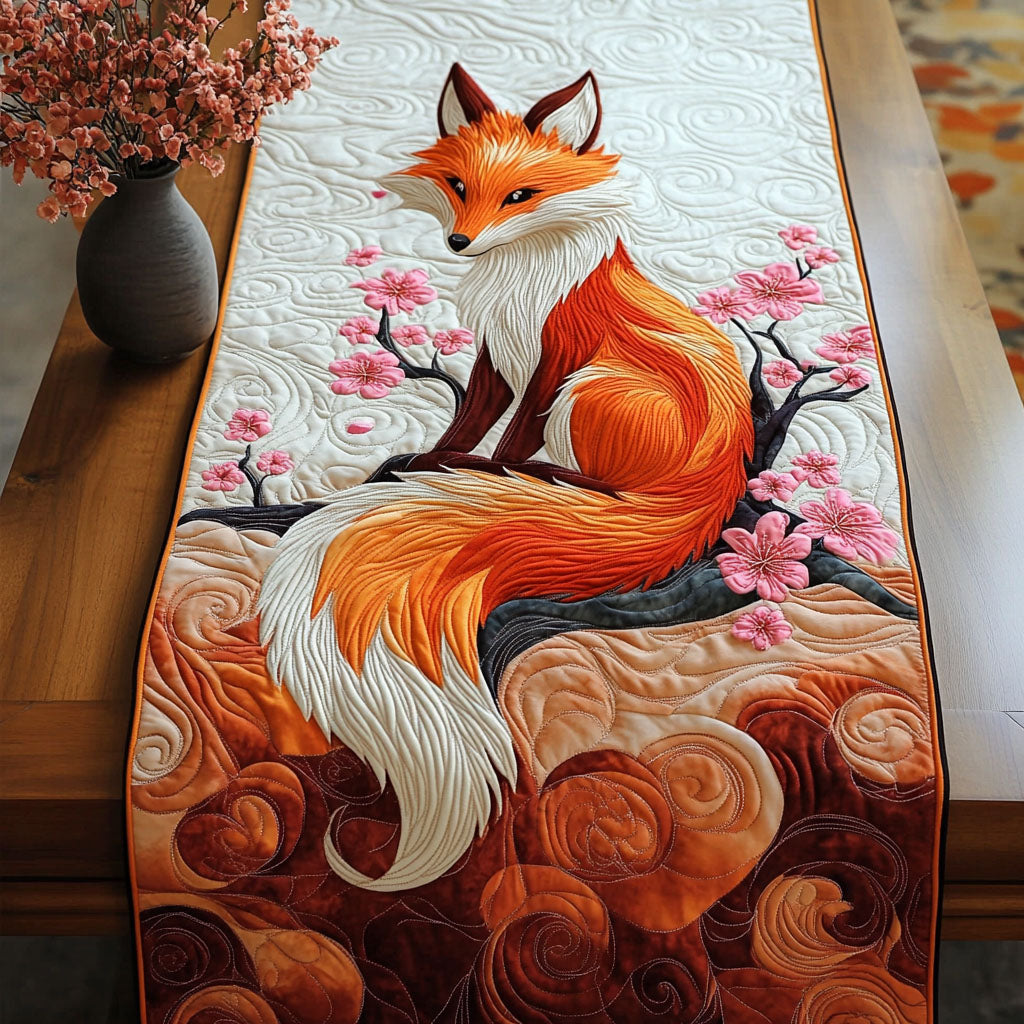 Eternal Fox Quilted Table Runner Dining Room Table Decor Fox Gifts For Men