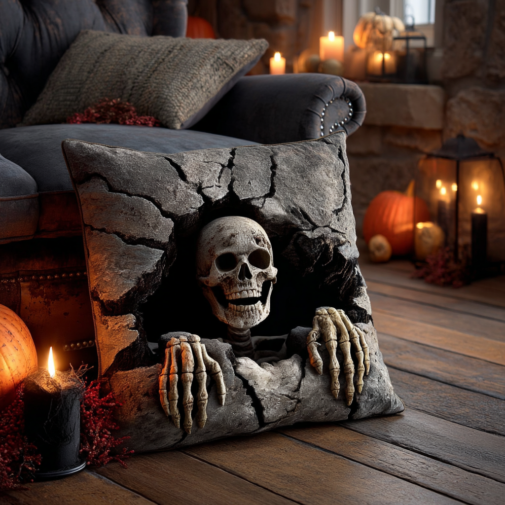 Eternal Grasp Quilted Pillow Case Decorative Pillow Covers Halloween Gifts For Girlfriend