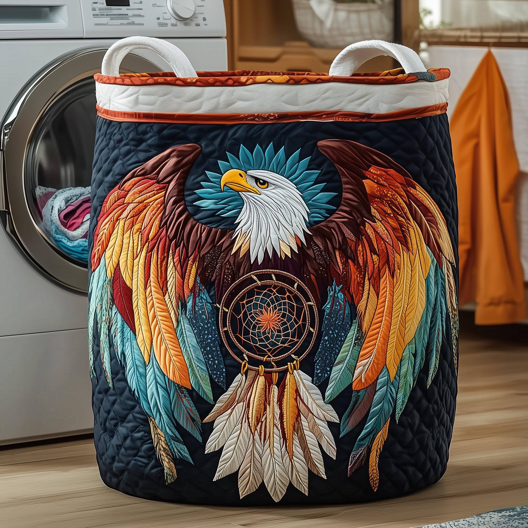 Eternal Harmony Quilted Laundry Basket Best Gifts For Bird Lovers