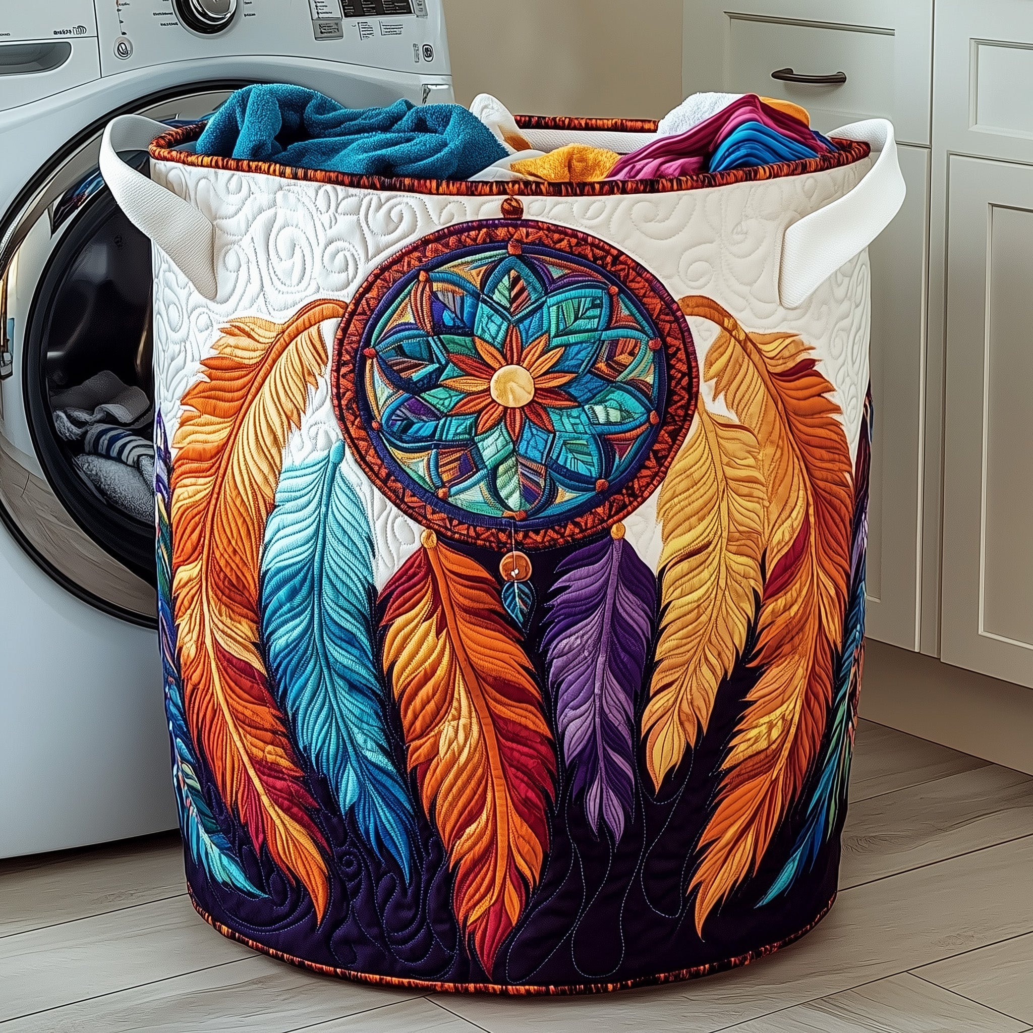 Eternal Harmony Quilted Laundry Basket Good Christmas Gifts For Girlfriend
