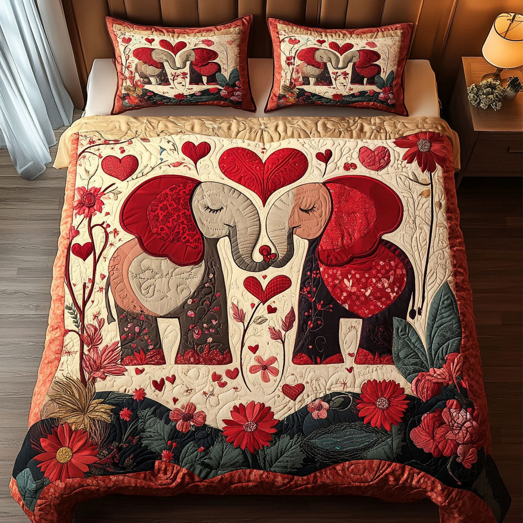 Eternal Herd Quilted Bedding Set Lightweight Duvet Cover Set for Year-Round Comfort