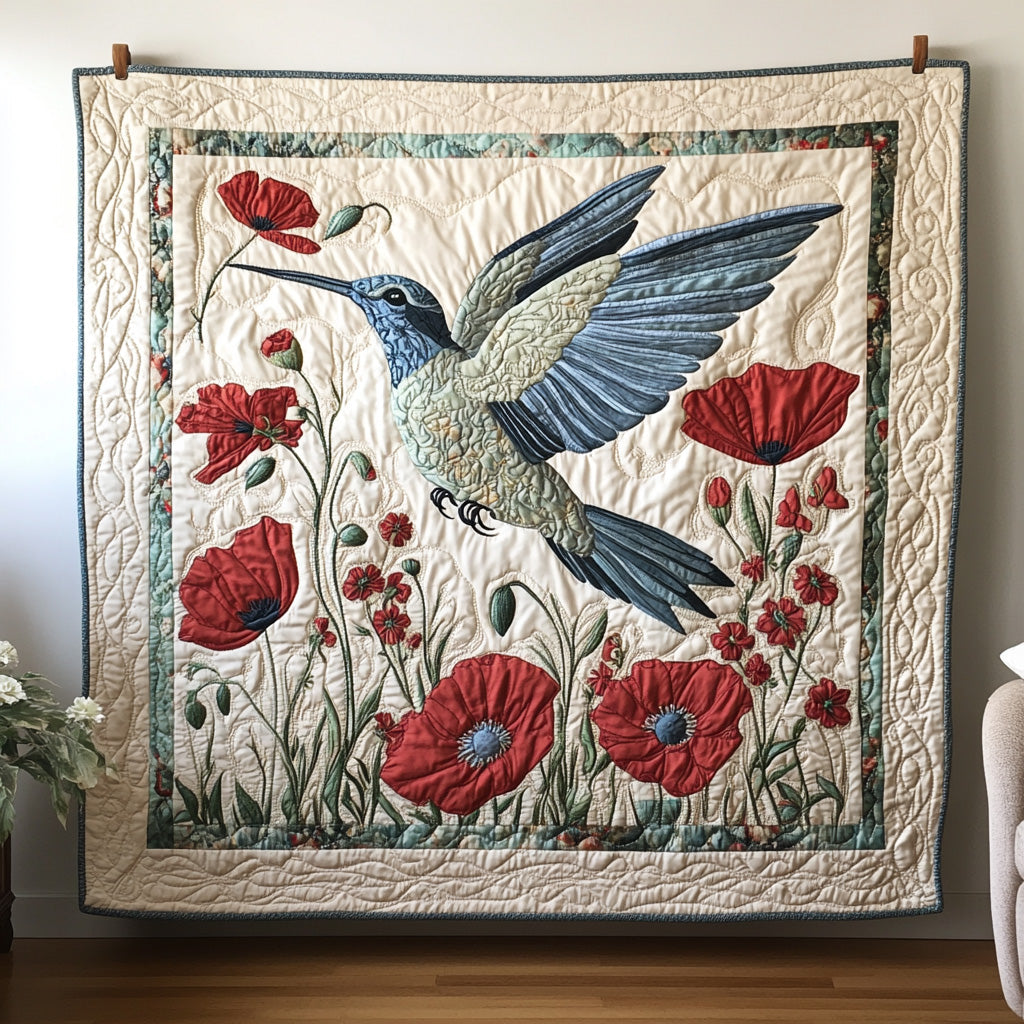 Eternal Hummingbird Quilted Blanket Cute Cozy BlanketHummingbird Gifts For Grandma