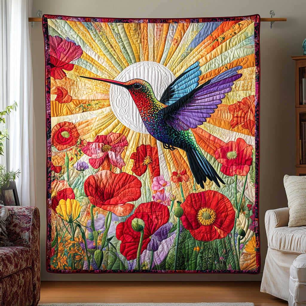 Eternal Hummingbird Quilted Blanket Cute Cozy BlanketHummingbird Themed Gifts