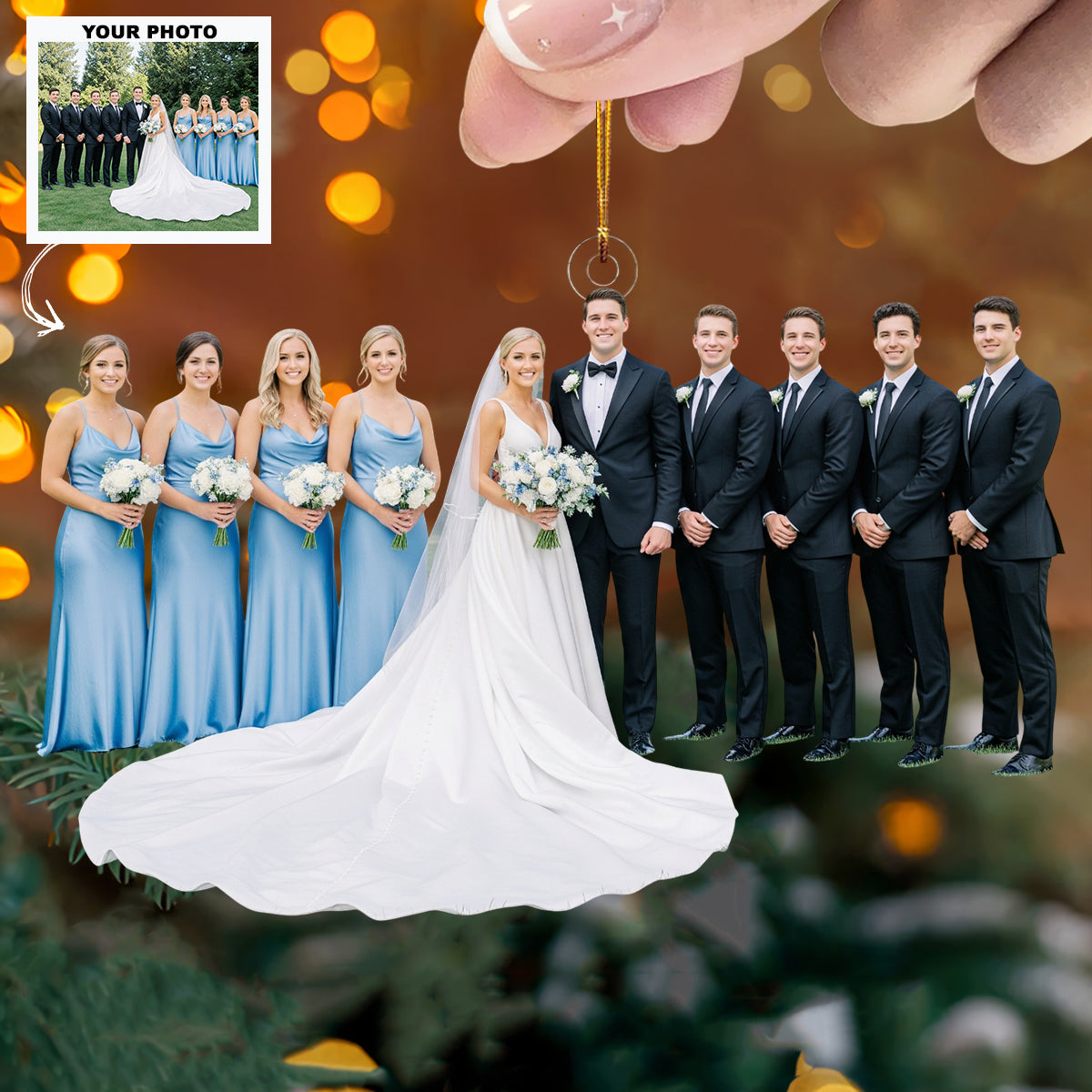 Eternal Love Personalized Photo Mica Ornament Customized Your Photo Ornament Christmas