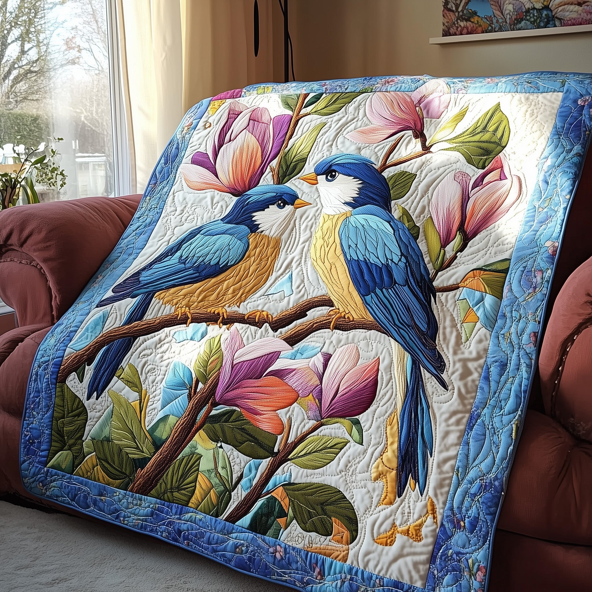 Eternal Love Quilted Blanket Couch Throw BlanketCool Gifts For Birdwatchers