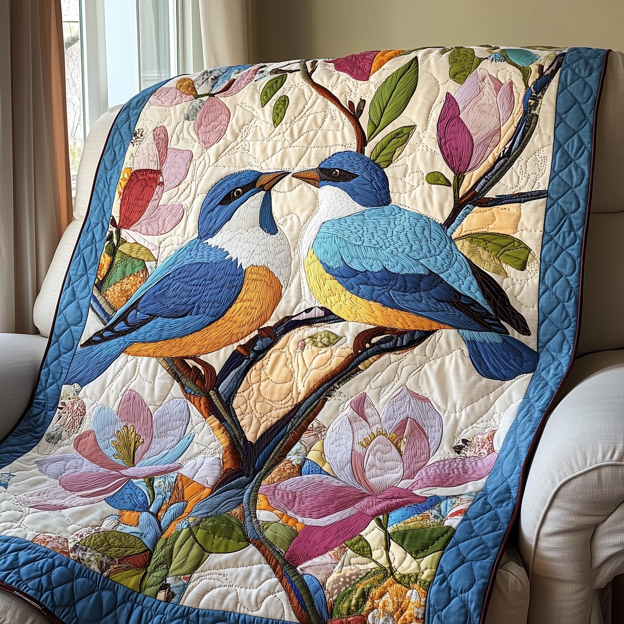 Eternal Love Quilted Blanket Couch Throw BlanketGreat Gifts For Birders