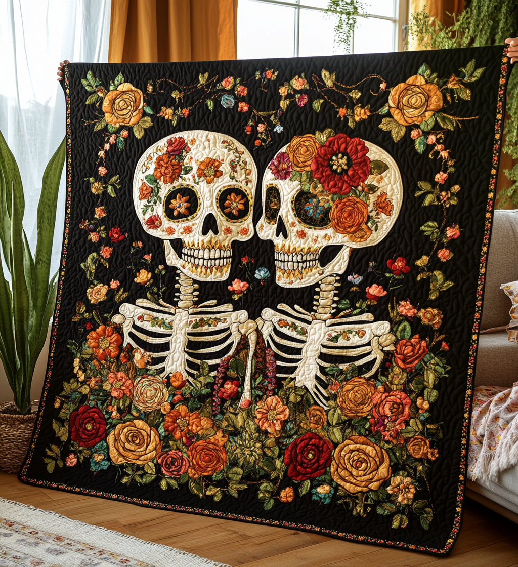 Eternal Love Quilted Blanket Skull Presents For Her