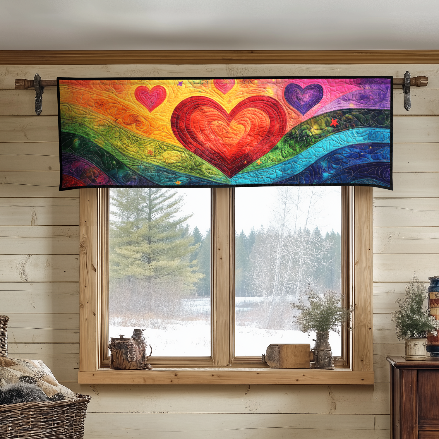 Eternal Love Quilted Valance Christmas Valances Grandmother Xmas Gifts