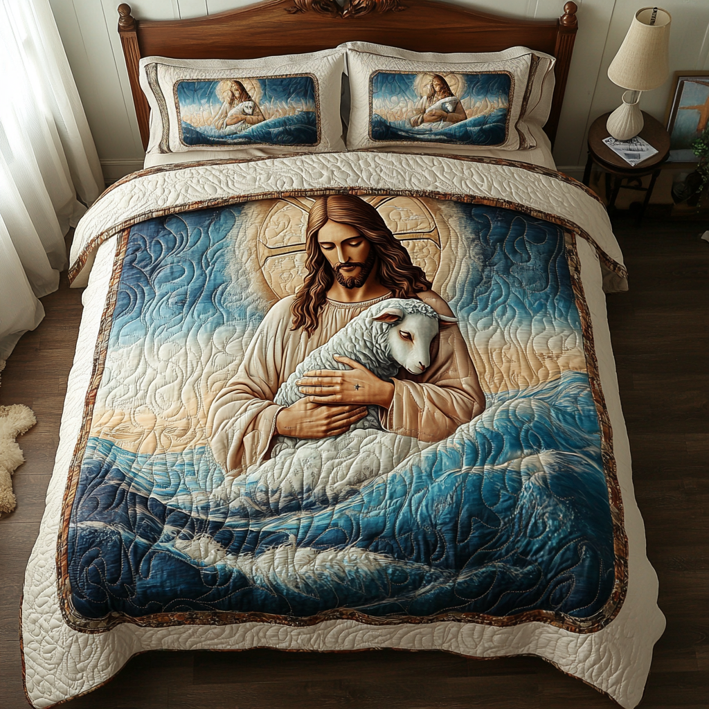 Eternal Peace Quilted Bedding Set Bedroom Decorations Christian Gifts For Mom