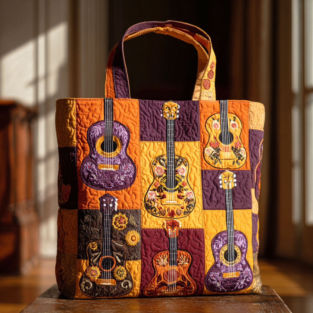 Eternal Rhythm Quilted Tote Bag Skull Gifts For Him