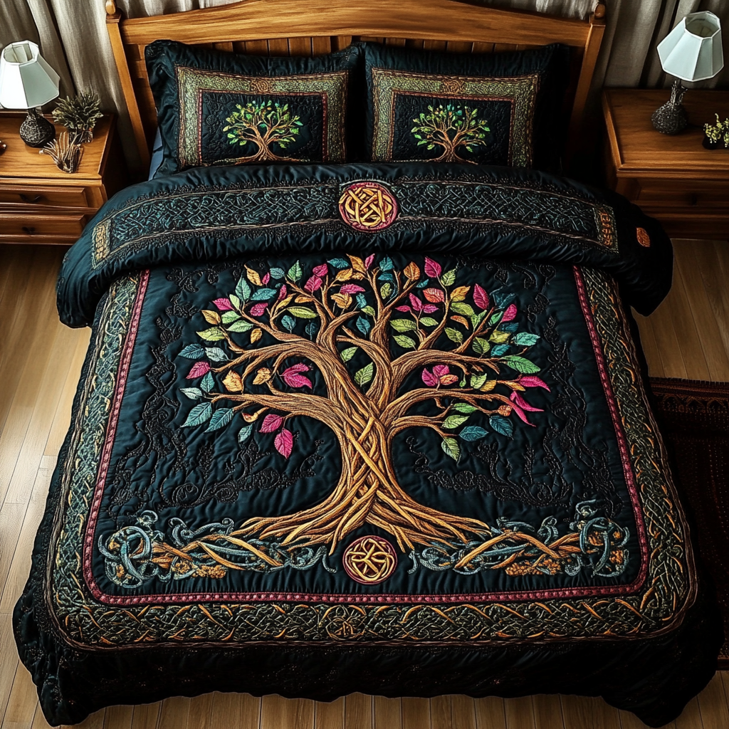Eternal Roots Quilted Bedding Set Perfect Bedroom Gift Set to Show You Care