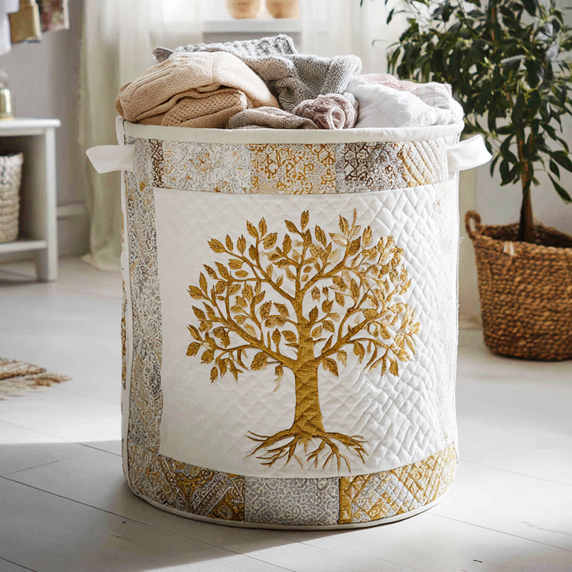 Eternal Roots Quilted Laundry Basket Holiday Season Merch
