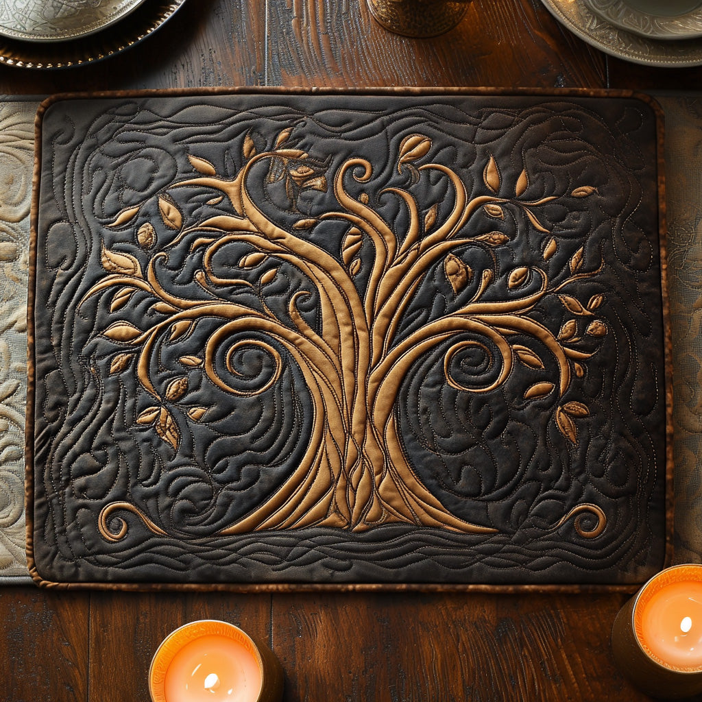 Eternal Roots Quilted Placemat Dining Room Decor Tree Of Life Gifts For Her