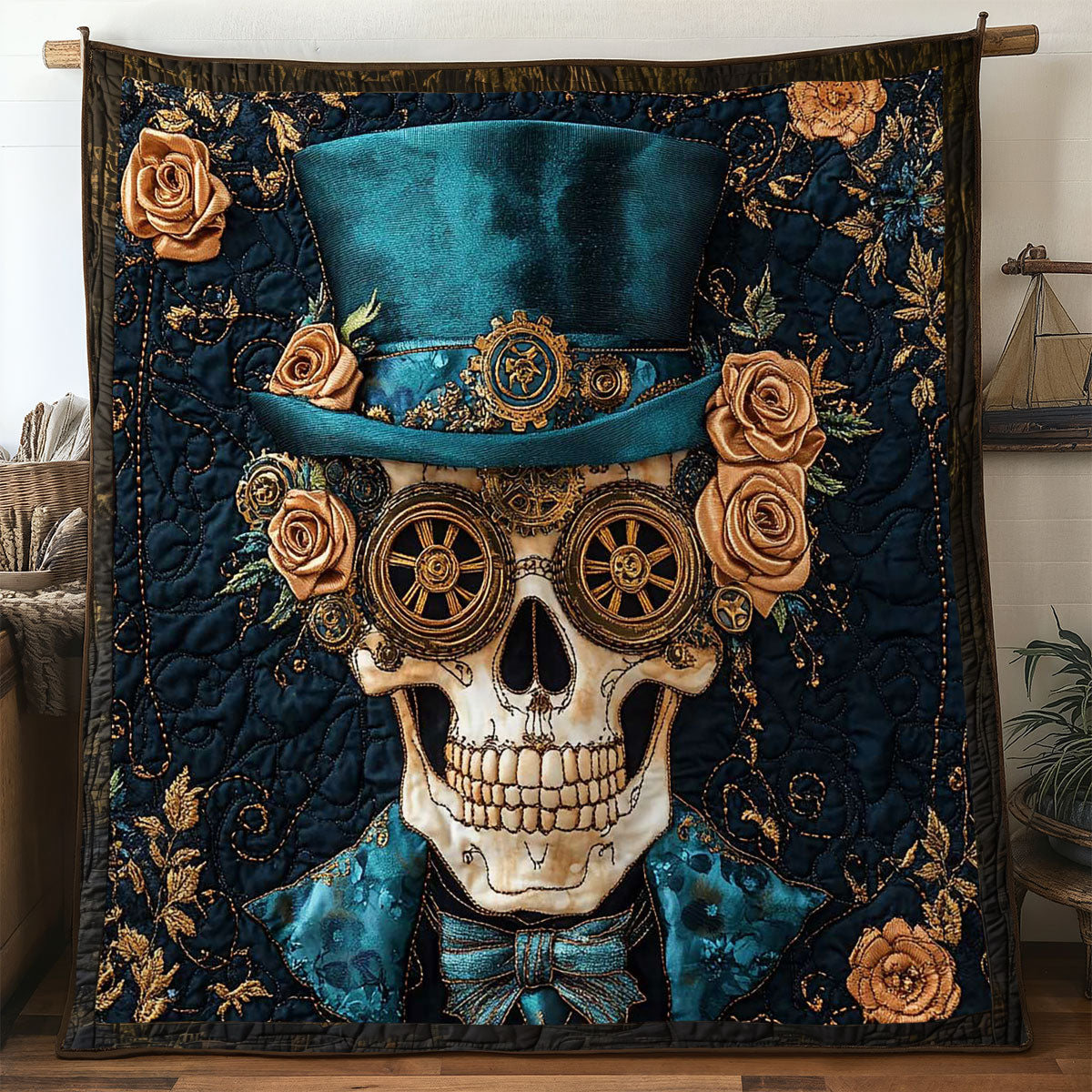 Eternal Skull Quilt Soft Quilt Blanket Gift to Warm Hearts