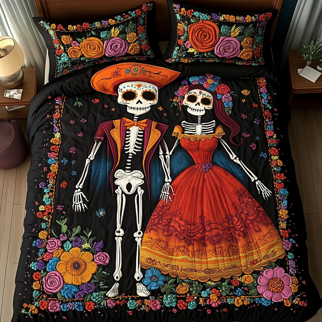 Eternal Song Quilted Bedding Set Holiday Duvet Cover Set Gifts For Mexican Families