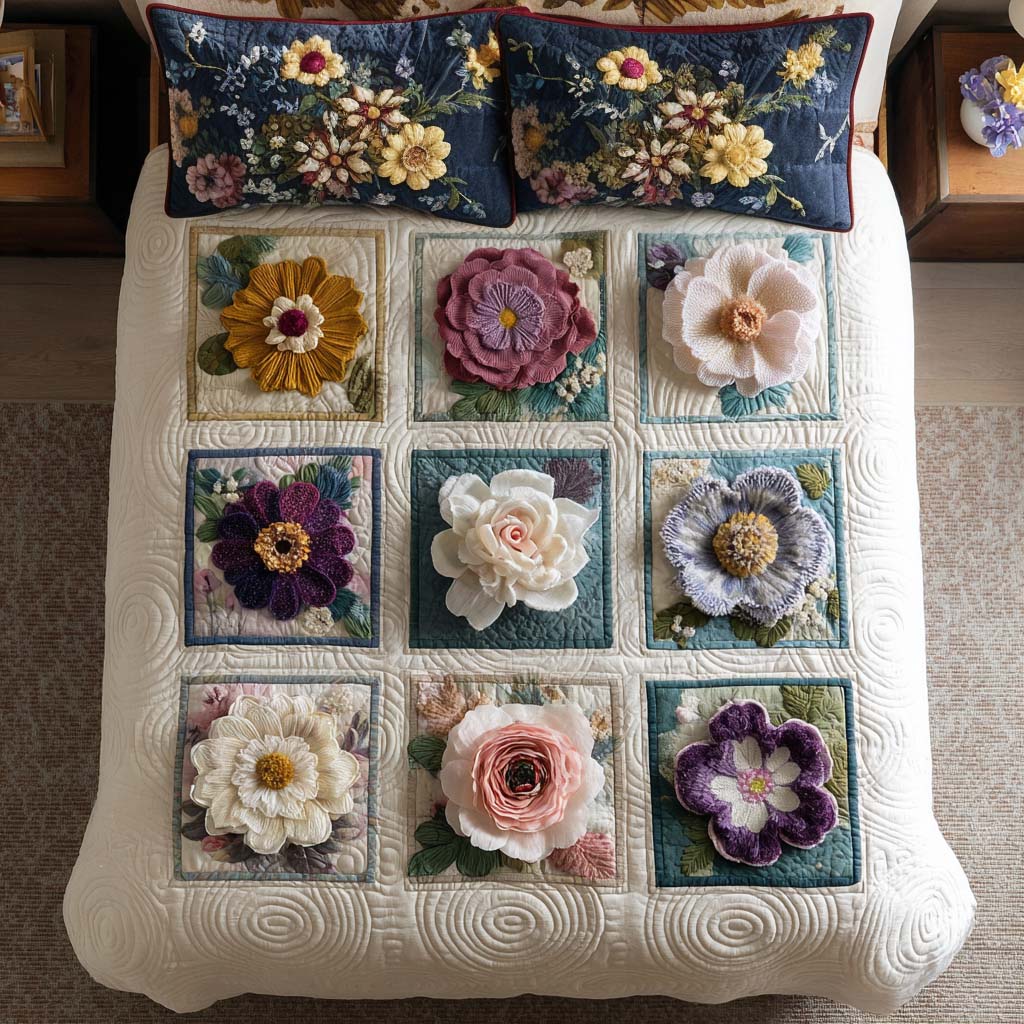 Eternal Spring Quilted Bedding Set Bedroom Decor Ideas Christmas Gifts For Flower Lovers
