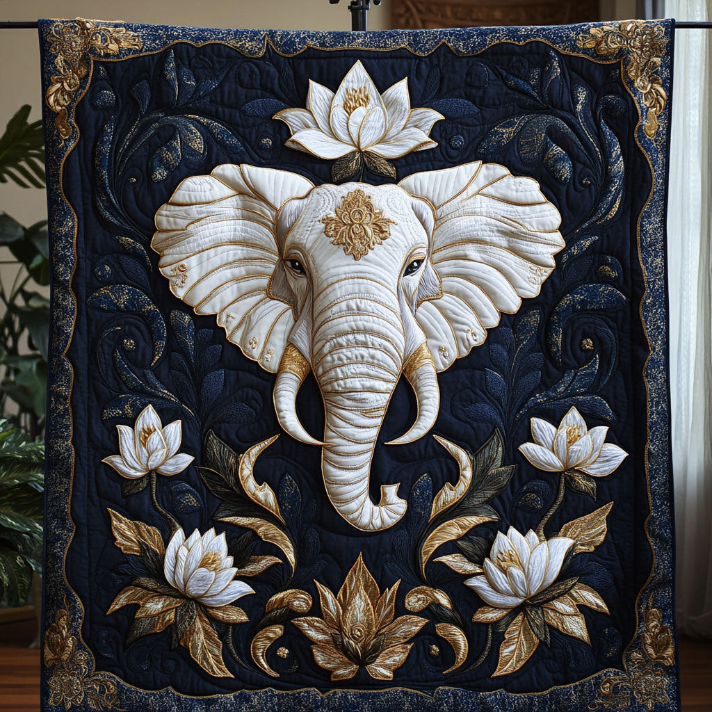 Eternal Strength Quilted Blanket Cute Bedroom Decor Elephant Anniversary Gifts