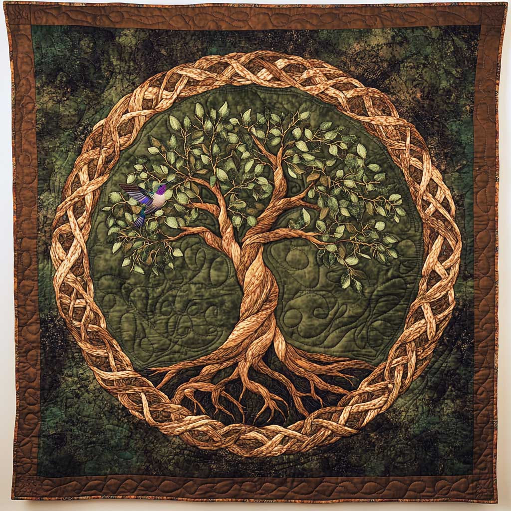 Eternal Tree Of Life Quilt Blanket Couch Blanket Bonus Dad Gifts