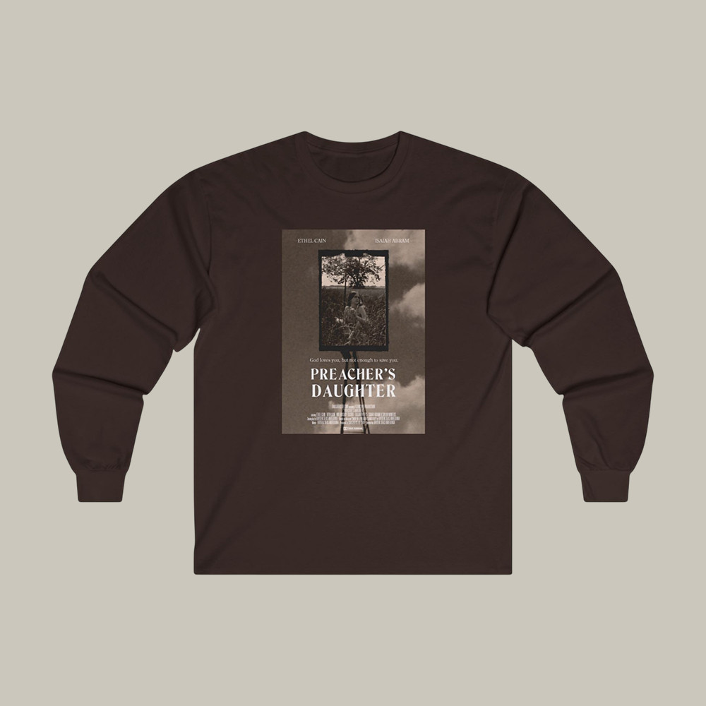 Ethel Cain Merch Preacher's Daughter Movie Poster Long Sleeve Shirt Ethel Cain Apparel