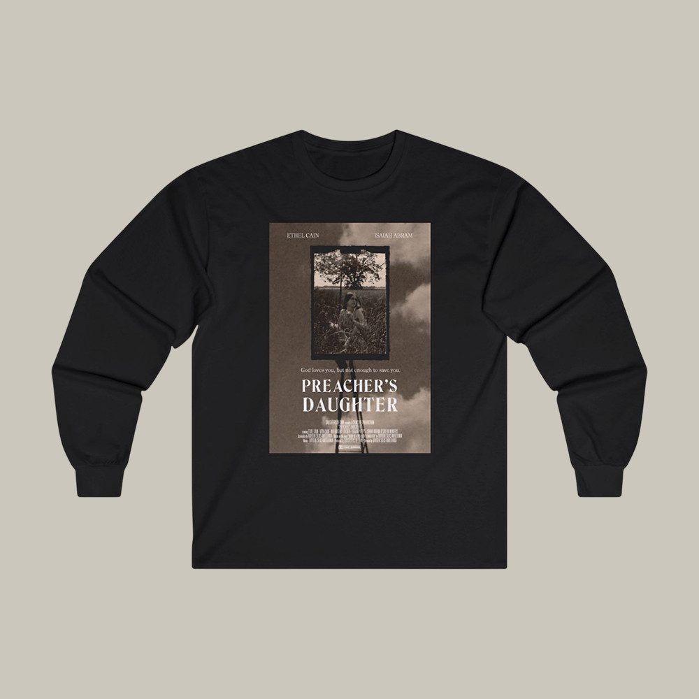 Ethel Cain Merch Preacher's Daughter Movie Poster Long Sleeve Shirt Ethel Cain Fan Apparel