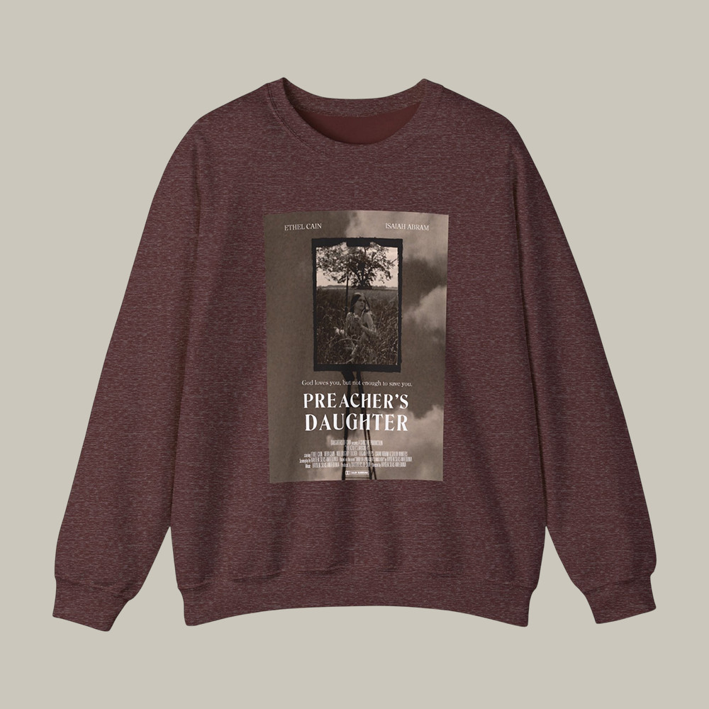 Ethel Cain Merch Preacher's Daughter Movie Poster Sweatshirt Ethel Cain Fan Clothing