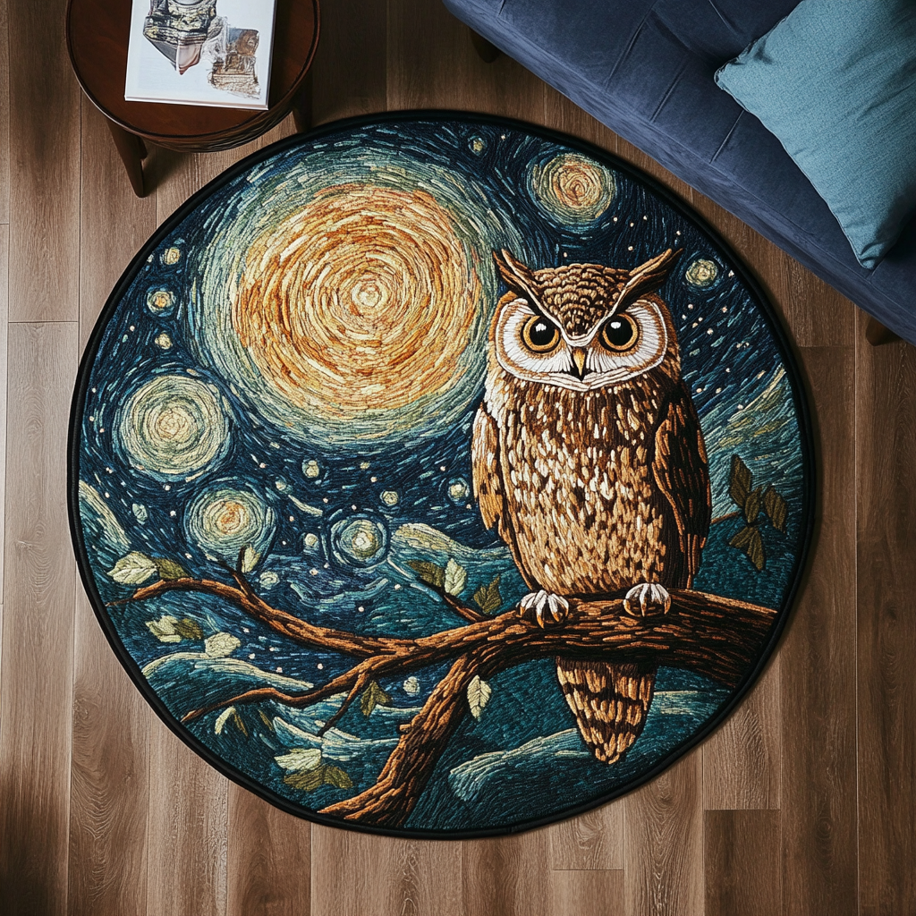 Ethereal Gaze Quilted Round Mat Door Entrance Decor Best Christmas Presents For Farmers