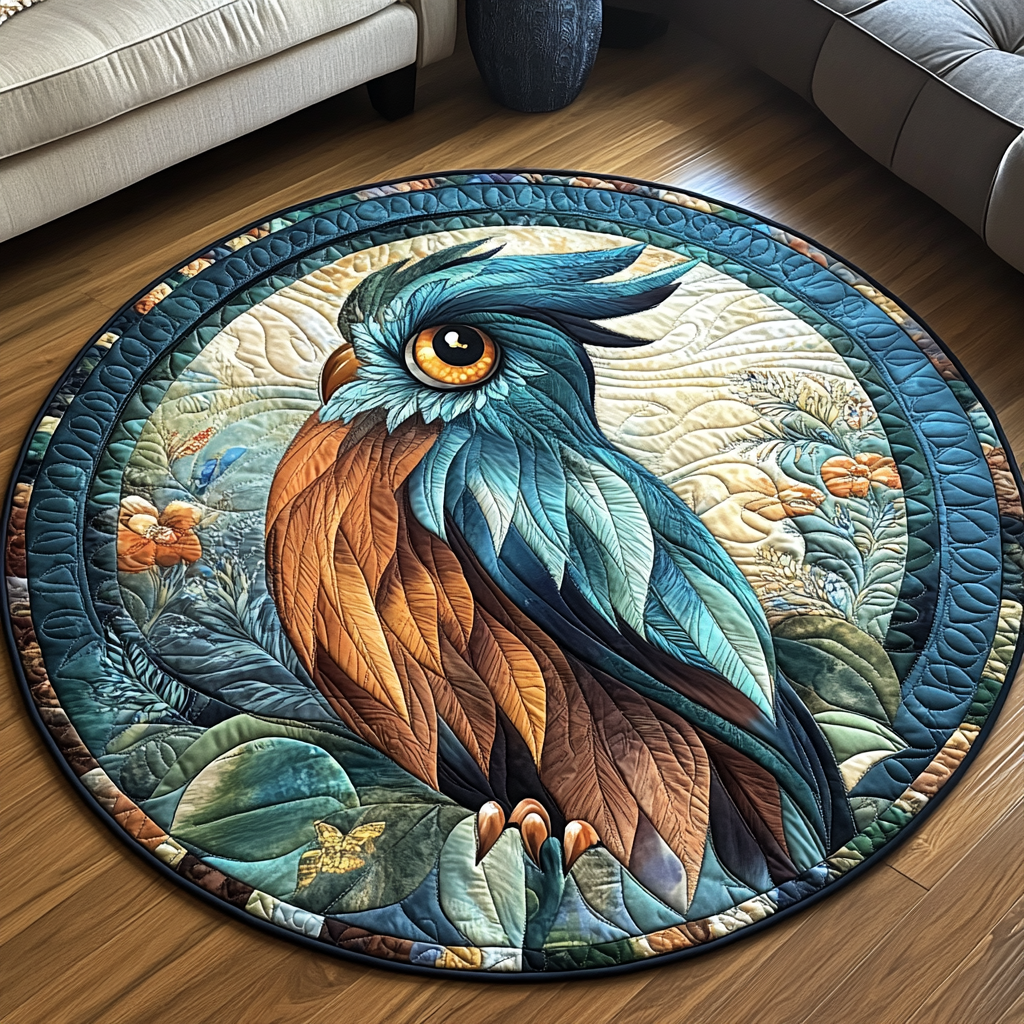 Ethereal Gaze Quilted Round Mat Outdoor Decor Christmas Gifts For Farmers