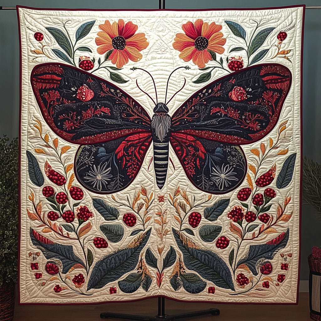 Ethereal Hover Quilted Blanket Christmas Throw Blanket Butterfly Gifts For Friends